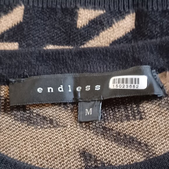 EUC Endless Rose Knit Houndstooth Sweater Size Medium - Picture 7 of 7